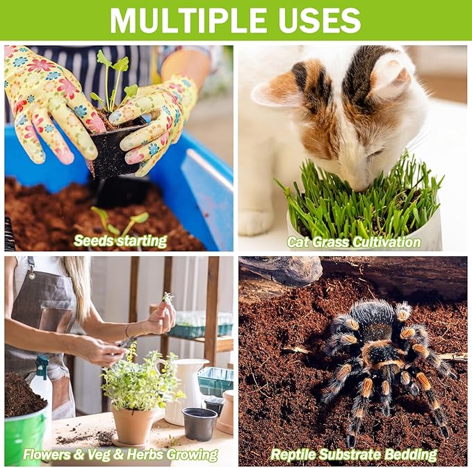 Legigo 100 Pcs 50mm Coco Coir Pellets Seed Starter Soil Mix- Organic Coconut Coir Potting Soil Pods for Seedling, Coco Peat Soil Discs for Indoor & Outdoor Plants Bonsai Herbs Vegetables and Flowers