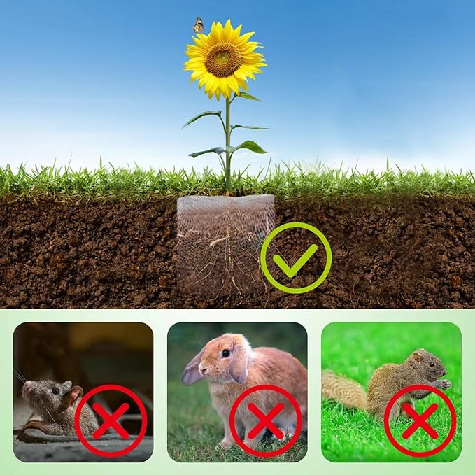 Foyego 10 Pcs 5 Gallon Root Guard Baskets for Plants, Underground Stainless Steel Wire Mesh Cages Gopher and Vole Wire Basket Protect The Roots of Large Plants