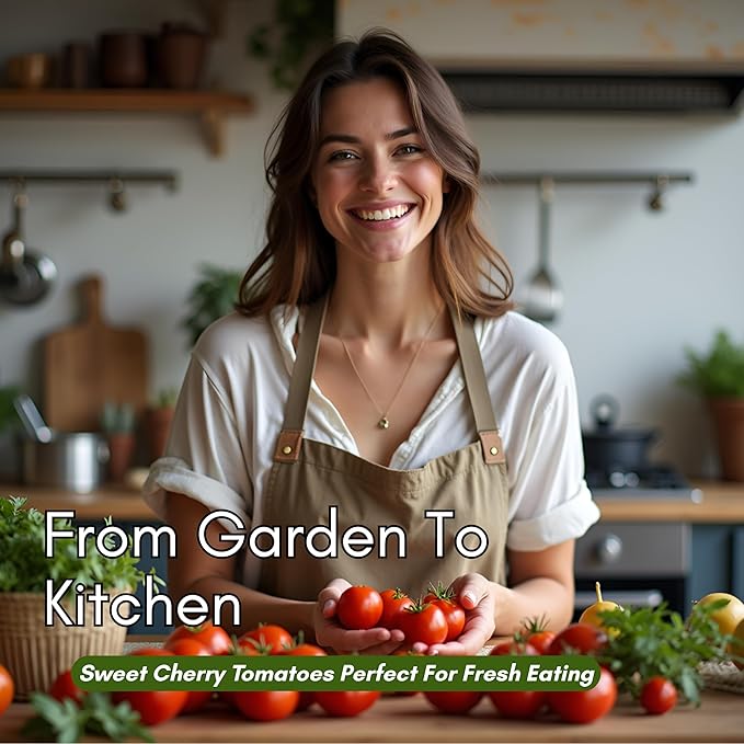 Large Red Cherry Tomato Seeds for Planting – Heirloom, Non-GMO Cherry Tomatoes, Sweet & Juicy Flavor, High Yield for Home Gardens | Woods Creek Seeds