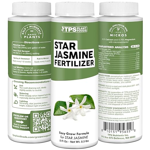 Star Jasmine Fertilizer – Liquid Plant Food for More Blooms, Stronger Vines & Sweet Fragrance, 8 oz
