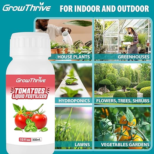 Organic Microbial Probiotic Tomato Fertilizer - 10oz Liquid Nutrient Solution for Lush Greens & Robust Roots - Chemical Free Plant Food