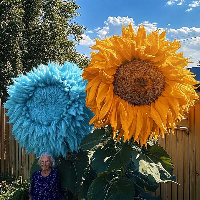 600+ Mixed Sunflower Seeds for Planting - Rare Giant Teddy Bear Sunflower Seeds Non-GMO Heirloom Perennial Flower for Garden Outdoor Attracts Pollinators