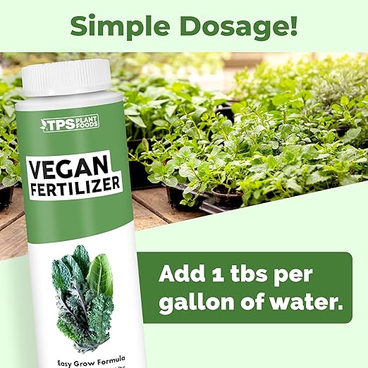 Vegan Fertilizer for Vegetable Gardens, Works Great for All Types of Plants, Liquid Fertilizer by TPS Plant Foods, 8 oz (250mL)