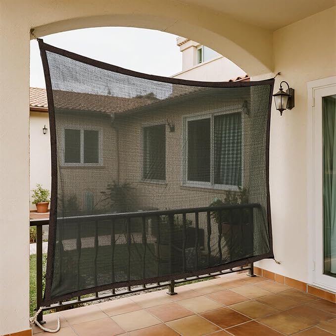 winemana Black Shade Cloth 40%, 5x8 FT Mesh Tarp - Garden Shade for Greenhouse, Patio, Vegetables, Plants Cover and Chicken Coops, Sun Shade Net for Outdoor Protection with Reinforced Grommets