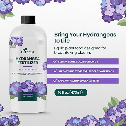 16oz Hydrangea Fertilizer - Makes 16 Gallons of Hydrangea Plant Food, Hydrangeas Indoor Plant Fertilizer Liquid for Lush Growth, Strong Stems, and Vibrant Blooms, Nutrient-Rich Flower Food