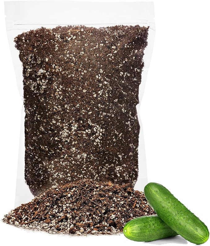 GARDENERA Premium Organic Potting Soil for Cucumbers - (5 Quart Bag)