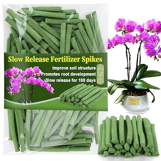90PCS Slow Release Fertilizer Spikes for Indoor Plants - Long Lasting Plant Food Spikes for Houseplants Orchids Potted Plants, Easy to Use Fertilizer Sticks for Indoor Flowers Foliage Growth