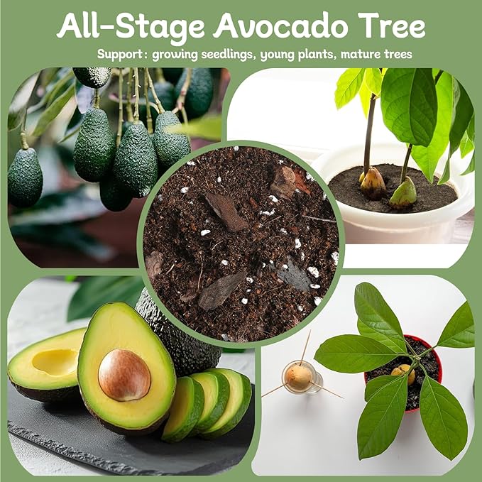 Avocado Soil 10qt, 100% Natural Organic Potting Soil for All-Stage Avocado Tree Growth