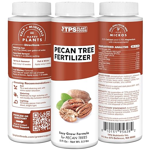 Pecan Tree Fertilizer – Liquid Plant Food for Strong Nut Production, Healthy Leaf Growth & Stronger Root Development, 32 oz
