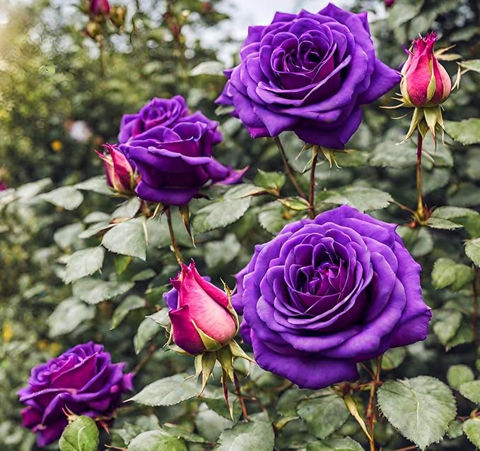 Bonsai Germany Rare Purple Roses 30Pcs Dragon Rose Heirloom Seeds Flowering Plants