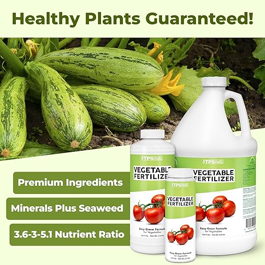 Vegetable Fertilizer – Liquid Plant Food for Bigger Harvests, Stronger Roots & Healthy Garden Growth, 8 oz