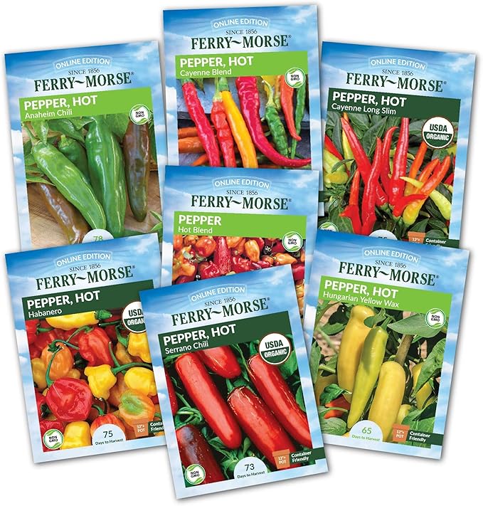 Ferry-Morse Hot Pepper Non-GMO Seed Variety Pack - 7 Pack