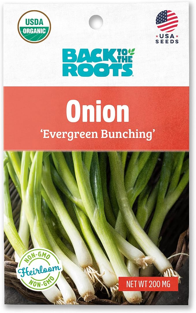 Back to The Roots 100% Organic Seed Packet - Onion 'Evergreen Bunching'