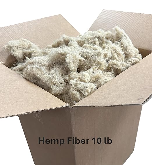 Hemp Nesting Fiber - 10 lb Chicken Nest Box Pad Hemp Fiber Fill - Absorbent DUST Free- Egg Laying Chickens coop, Horse stall, Rabbit, Reptile, Hamster, Cage Fibre, FiberFill Washable - Grown in USA
