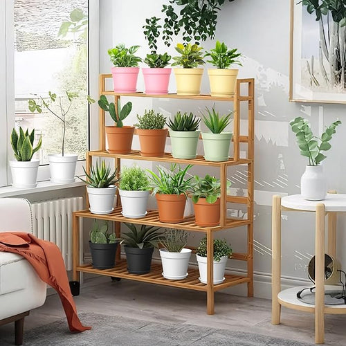 10 Pack 6 Inch Plant Pots with Drainage and Saucers, Plastic Flower Pots for Indoor and Outdoor Plants, Stackable Nursery Planters for Houseplants and Herbs, Colorful