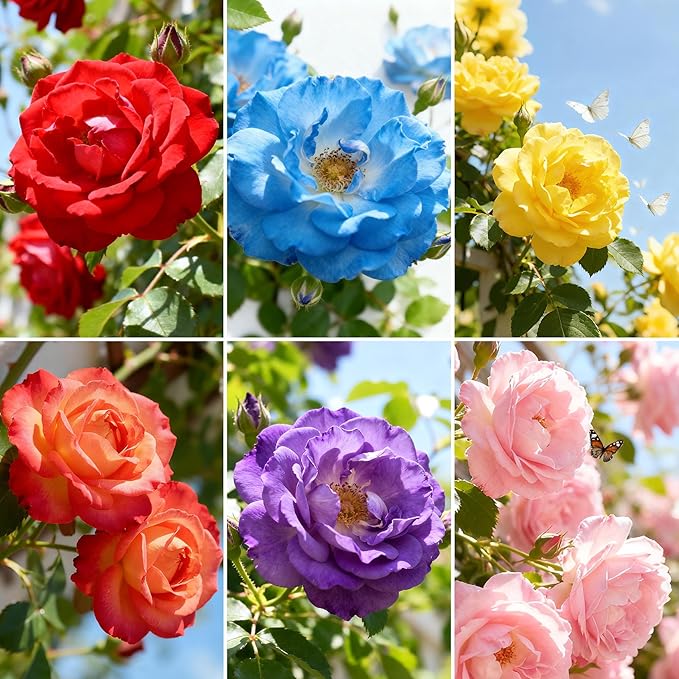 200+ Rose Hybrid Seeds for Planting Outdoor-Perennial Rare Rose Flowers Plant for Your Grarden Home
