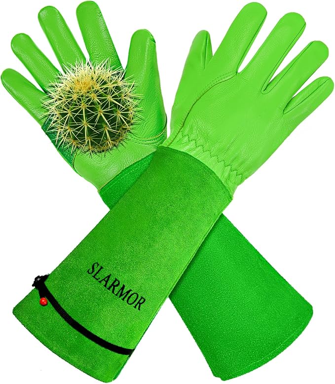 Long Gardening-Gloves Women/Men-Thorn proof Rose Pruning Heavy Duty Gauntlet, Best Garden Gifts for Gardener-XS