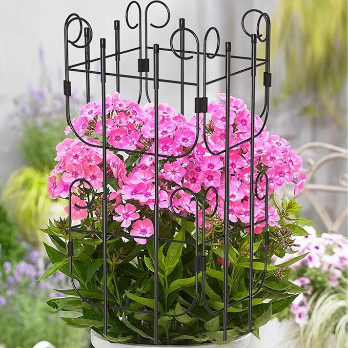 8 Pack Trellis for Climbing Plants Indoor, Expandable Small Metal Trellis for Potted Plants, Flowers Vine Ivy, Sturdy Houseplant Pothos Plant Climber Support