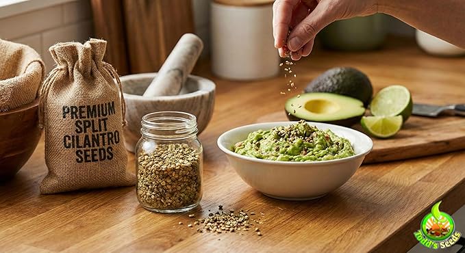 Todd's Seeds Coriander (Split Seed Cilantro) Slo-Bolting Herb Seed, Non-GMO, Chemical Free, High Germination (1/4 Pound)