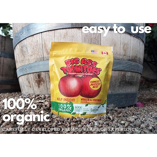 Fertilizer for Tomatoes – Large Size 3 lb Premium Organic Plant Fertilizers with Kelp – Indoor Outdoor Nutrients for Vegetables, Fruits