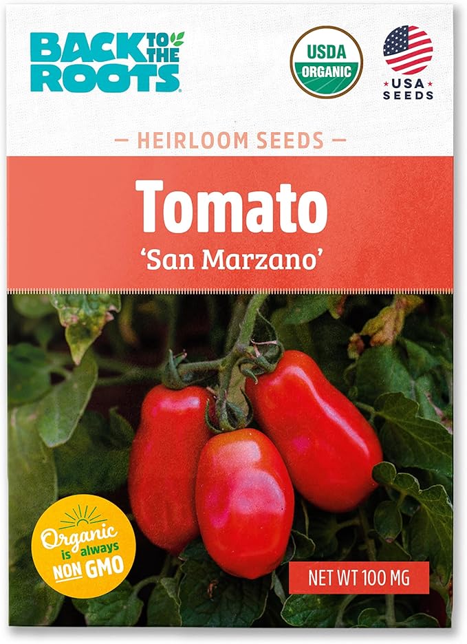 Back to The Roots 100% Organic Seed Packet - Tomato 'San Marzano' 100mg