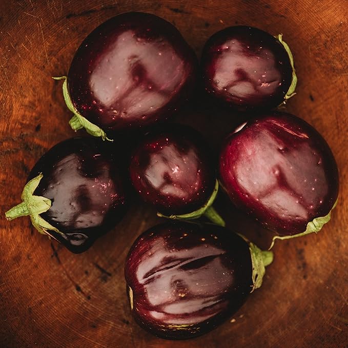 Black Beauty Eggplant - 50 Seeds - Heirloom & Open-Pollinated Variety, Non-GMO Vegetable Seeds for Planting Indoors or Outdoors in Containers or The Home Garden, Thresh Seed Company