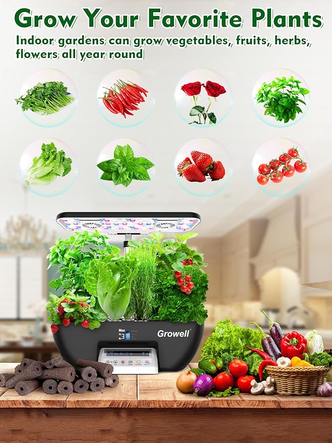 Seed Pod Kit for Aerogarden, 182 Pcs Grow Anything Kit for Hydroponics Growing System, Hydroponics Supplies with 60 Grow Sponges, 30 Grow Baskets, Plant Food A&B, 30 Grow Domes, 60 Pod Labels (72 pcs)