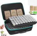 120 Slots Seed Storage Box with 25 Envelopes and Tools, Large Sturdy Storage Organizer for Garden Plant Seeds, Seed Bank with Zipper, Label, Funnel, Tweezers, Tray (Seeds Not Included)