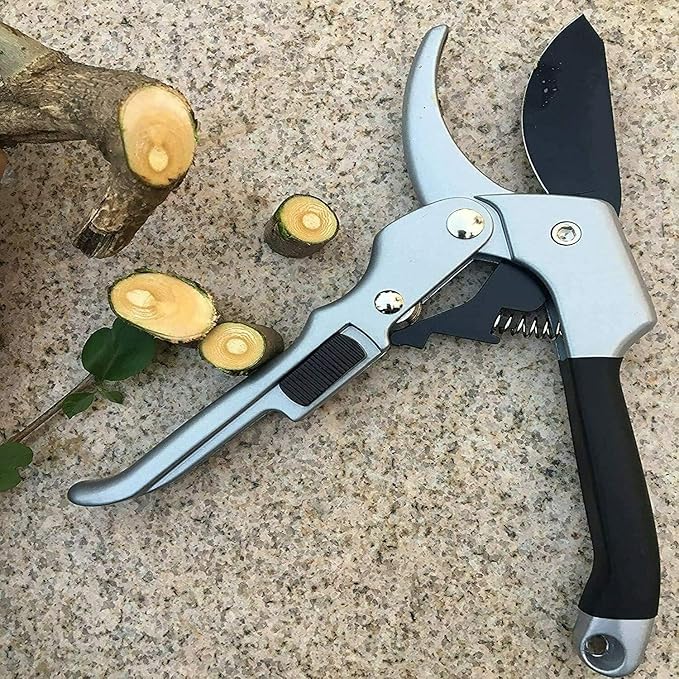 Pruners, German Pruning shears, Work 3 Times Easier, Sharp, High Strength gardening tools, for hedge, bonsai, floral, small stem, orchard and vegetable, upgraded, garden scissors, black