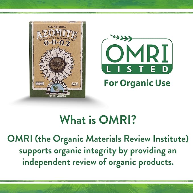 Down To Earth All Natural Fertilizers Organic Azomite Granulated Trace Minerals - Essential Minerals for Improving Plant Growth 0-0-0.2, 5lb