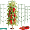 Halatool 72 Inch Extra Tall Tomato Cages for Garden, 4 Pack Heavy Duty Metal Plant Support Stakes for Outdoor Garden, Adjustable Large Trellis for Climbing Plants Cucumbers Vegetables Flowers Fruits