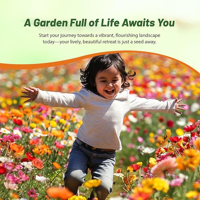 Outsidepride Pollinator Wildflower Seed Mix - 1 lb Flower Seeds for Attracting Pollinators, Ideal for All States, Enhances Garden Biodiversity, Supports Bees, Butterflies & Beneficial Insects
