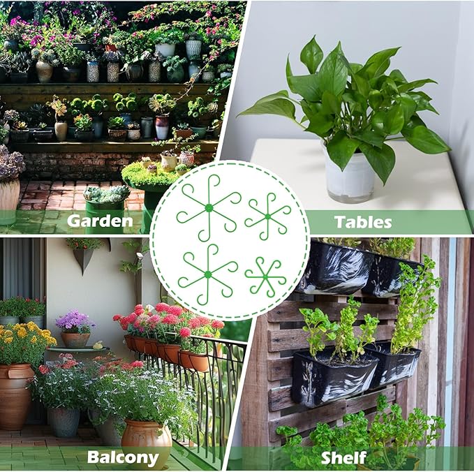 8pcs Plant Stem Support Climbing Houseplant Support Stakes for Indoor Plants Reusable Plastic Climbing Plant Support Plant Trellis Indoor Ideal Plant Support for Thriving Growth
