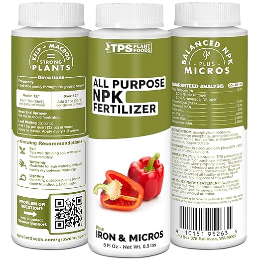 All Purpose NPK Fertilizer – Complete Liquid Plant Food for Balanced Nutrition, Vigorous Growth & Strong Root Development, 1 Gallon