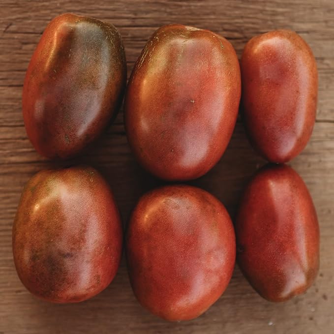 Ukrainian Purple Plum Paste Tomato - 50 Seeds - Rare Heirloom Variety, Great for Canning, USA-Grown, Non-GMO Vegetable Seeds for Planting Outdoors in The Home Garden, Thresh Seed Company