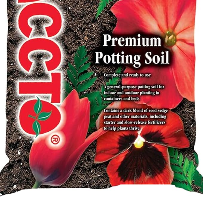 Michigan Peat General All Purpose Premium Potting Soil with Perlite for Indoor Outdoor Pots, Planters, Raised Bed, and Container Gardening, 25 Pounds