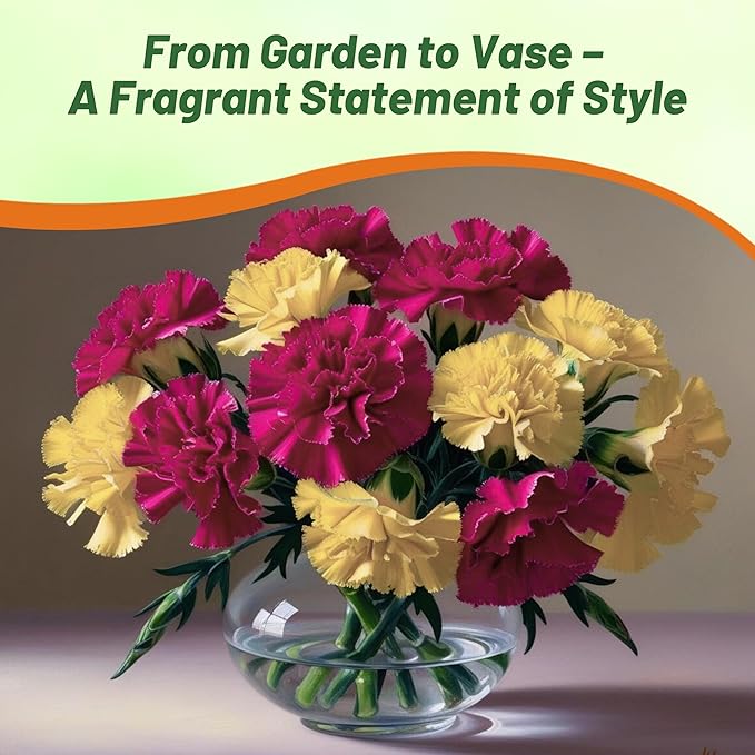 Outsidepride Bananaberry Fizz Carnation Seeds - 100 Pcs Perennial, Easy to Grow Flower Seeds for Planting with Fragrant Blooms, Ideal for Pollinators, Cutting Gardens, Bouquets, & Floral Arrangements