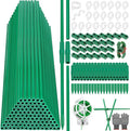 337 PCS Garden Stakes, Fiberglass Tomato Stakes, Garden Sticks with Accessories, 105 Sets DIY 4ft, 5ft, 6ft, 7ft Plant Stakes, Plant Sticks Supports for Indoor Outdoor Plants, Vegetables