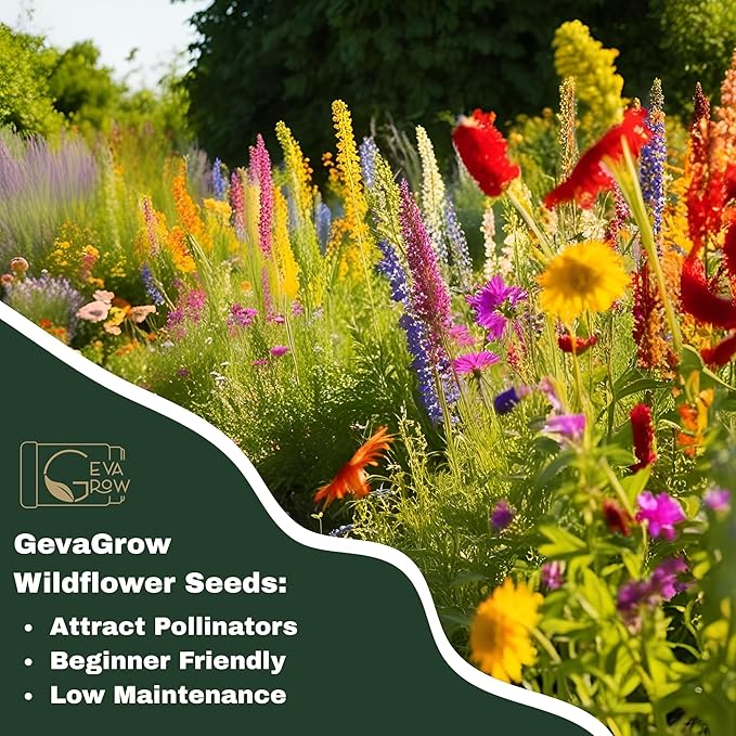Save The Bees Wildflower Seeds – 1oz Packet (15,000+ Seeds, Covers 100 Sq Ft) | 18 Flower Varieties, Annual & Perennial | Organic, Non-GMO | Bee Friendly Garden & Potting Mix for Pollinators