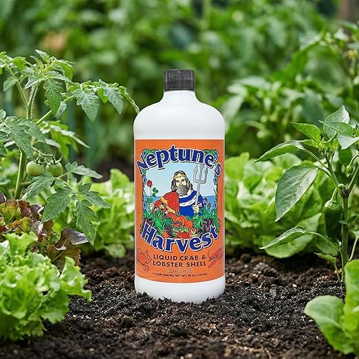 Neptune’s Harvest Organic Crab & Lobster Shell Multi-Purpose Liquid Fertilizer (2-0-2) - 36oz Bottle - Rich in Nutrients Soil Fertilizer - Plant Food for Lawns, Gardens, and Vegetables