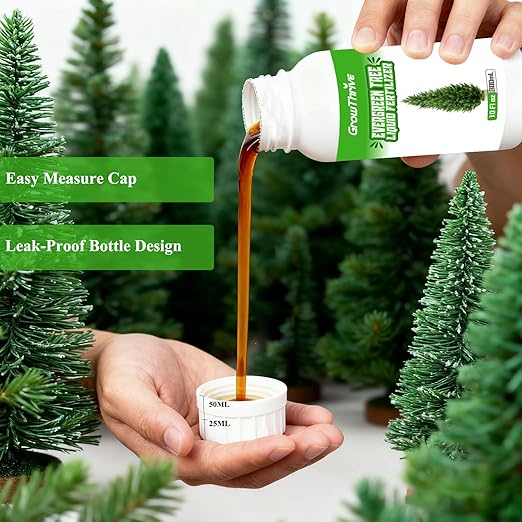 Evergreen Tree Liquid Fertilizer – Natural Probiotic Plant Food for Healthy Evergreen Growth – 10 oz Concentrate – Promotes Greener Leaves, Strong Roots & Soil Health
