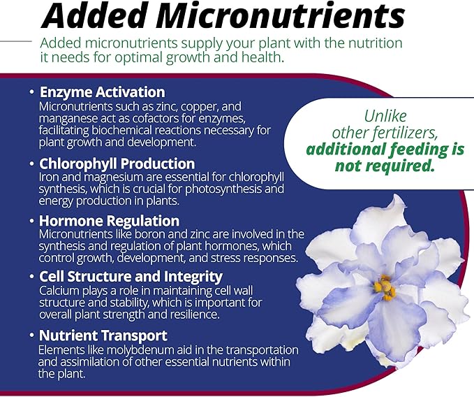 Jack's Classic 12-36-14 African Violet Water-Soluble Fertilizer with Micronutrients for Developing Strong Colorful Plants, 8oz
