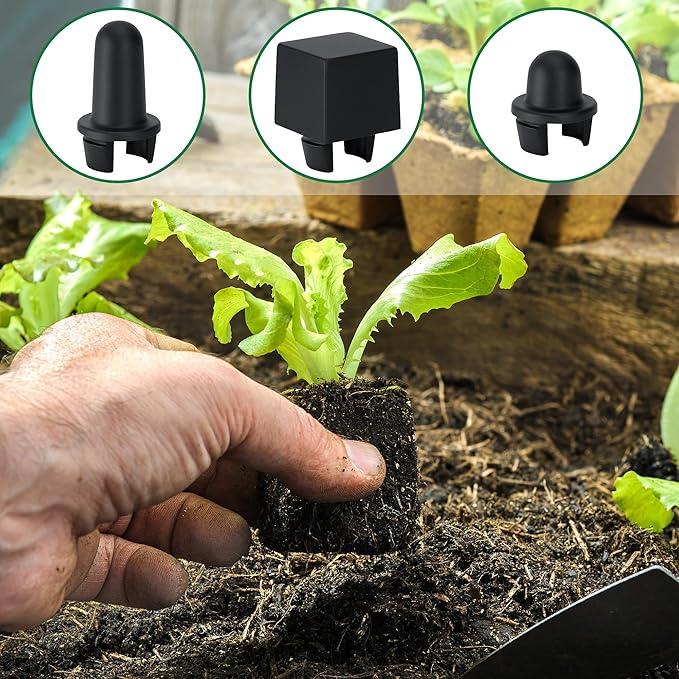 Adnee 24 Pcs Soil Block Maker Seed Pins, 3 Types Soil Blocker Seed Hole Maker, Seed Plug Maker Fit for Mini 4 Mini 5 Long-Handle Soil Blockers, Seed Pin Only