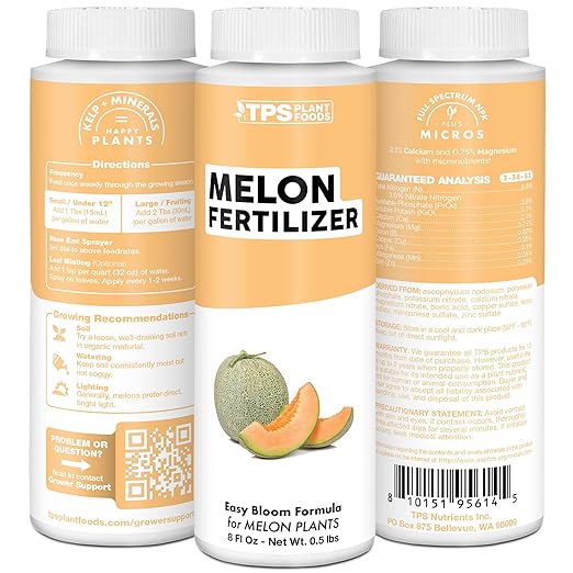 Melon Fertilizer – Liquid Plant Food for Bigger Melons, Stronger Vines & Better Fruit Development, 8 oz
