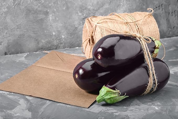 TKE Farms & Gardens - Black Beauty Eggplant Seeds for Planting, 2 Grams, 400+ Heirloom, Non-GMO Seeds, Ideal for Gardens, Containers, or Raised Beds, Easy-to-Follow Instructions, Solanum melongena