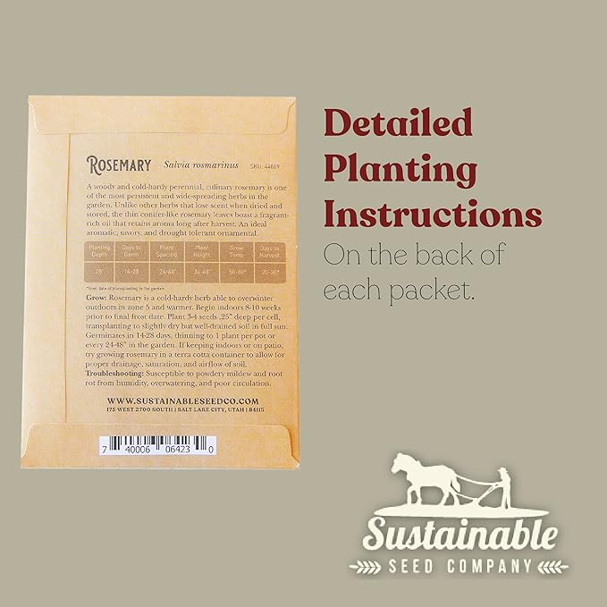Essential Culinary Herb Garden Seed Collection - Basil, Chives, Cilantro, Parsley, and Oregano Seeds for Planting - ~2,300 Non-GMO, Heirloom Seeds - Charmingly Packaged Herb Seed Variety Pack