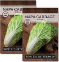 Sow Right Seeds - Hilton Cabbage Seeds for Planting Outdoors - Culinary Asian Variety - Non-GMO Heirloom Chinese Napa Cabbage - Easy Grow Garden & Home Use for Healthy & Delicious Recipes (2)