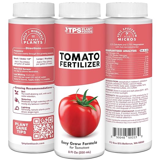 TPS NUTRIENTS Tomato Fertilizer for Tomato and Vegetable Gardens, Liquid Plant Food, 32 oz (1 Quart)