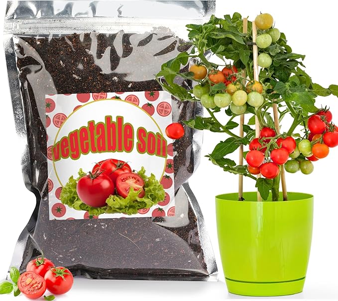 Organic Vegetable Soil Mix 1qt, Indoor Plants Potting Mix for All Potted Vegetable Like Tomatoes Lettuce Bell Peppers, Grow Healthy houseplants Indoors