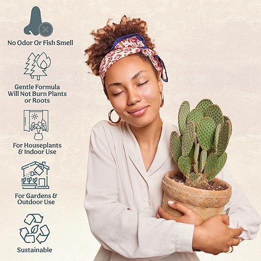 Grow Queen All-In-One Organic Succulent Fertilizer, Cactus Fertilizer, Succulent Plant Food, Bonsai & Cactus Food, 1lb bag = 25 Single Servings, Fast & Slow Release feeds up to 100 plants for 8 months